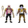 TMNT Turtles in Time Pirate Rocksteady & Bebop 2pk Retro Game Figure Set
