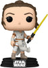 Pop Star Wars Rise of Skywalker Rey with Yellow Lightsaber Vinyl Figure