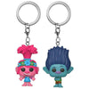 Pocket Pop Trolls World Tour Poppy and Branch Vinyl Key Chain Set of 2 Special Edition