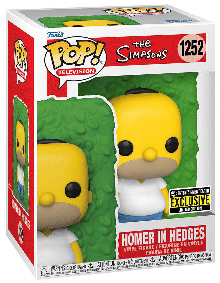 Pop Simpsons Homer in Hedges Vinyl Figure EE Exclusive #1252