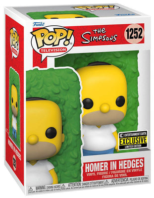 Pop Simpsons Homer in Hedges Vinyl Figure EE Exclusive #1252