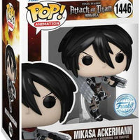 Pop Attack on Titan Mikasa Ackermann (Metallic) Vinyl Figure BBTS Exclusive #1446