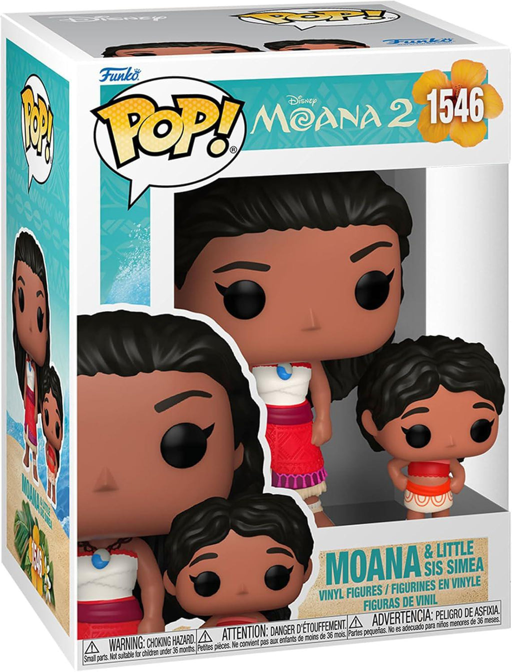 Pop Moana 2 Moana & Little Sis Simea Vinyl Figure #1546