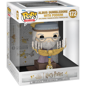 Pop Deluxe Harry Potter Prisoner of Azkaban Albus Dumbledore with Podium Vinyl Figure #172