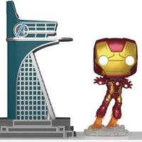 Pop Town Marvel Infinity Saga Age of Ultron Avengers Tower with Iron Man GITD PX Vinyl Figure #35