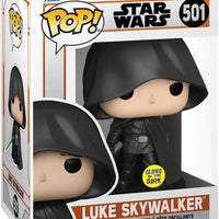 Pop Star Wars Mandalorian Hooded Luke Skywalker Vinyl Figure EE Exclusive #501