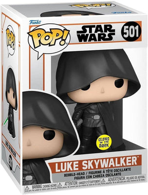 Pop Star Wars Mandalorian Hooded Luke Skywalker Vinyl Figure EE Exclusive #501