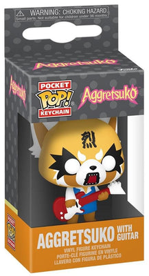 Pocket Pop Sanrio Aggretsuko with Guitar Vinyl Key Chain