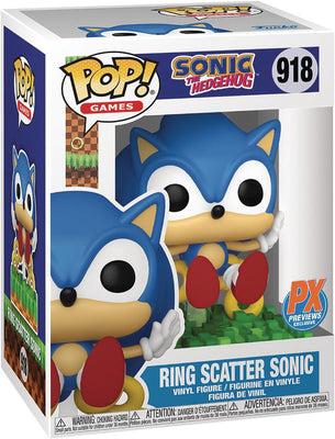 Pop Sonic the Hedgehog Ring Scatter Sonic Vinyl Figure Previews Exclusive #918