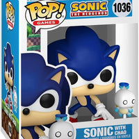 Pop Sonic the Hedgehog Sonic with Hero Chao Vinyl Figure #1036