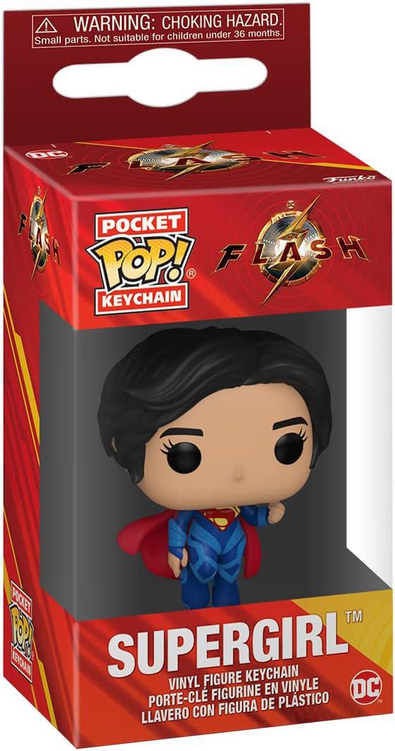 Pocket Pop DC Flash Supergirl Vinyl Keychain