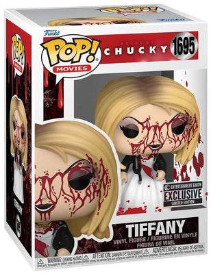 Pop Chucky Bride of Chucky Tiffany Bloody Vinyl Figure EE Exclusive #1694