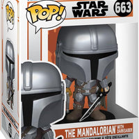 Pop Star Wars Mandalorian the Mandalorian with Darksaber Vinyl Figure #663