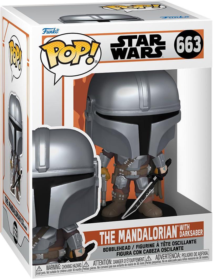 Pop Star Wars Mandalorian the Mandalorian with Darksaber Vinyl Figure #663