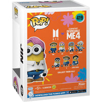 Pop BTS x Despicable Me 4 Minion Jin Vinyl Figure #419