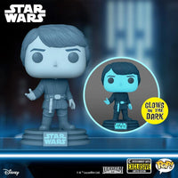 Pop Star Wars Episode VI Return of The Jedi Holographic Luke Skywalker 40th Anniversary Glow in the Dark Vinyl Figure EE Exclusive #615