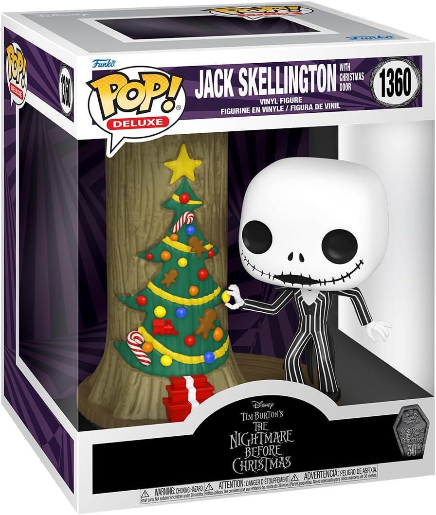 Pop Deluxe NBX 30th Anniversary Jack Skellington with Christmas Door Viny Figure #1360