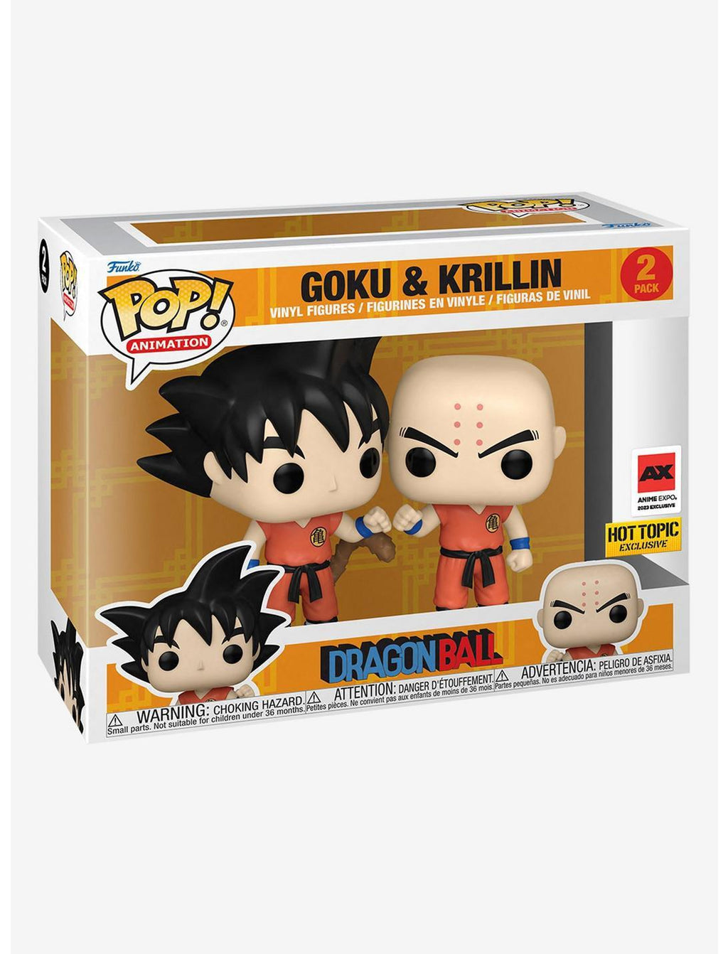 Pop Dragon Ball Goku & Krillin Vinyl Figure 2-Pack 2023 AX Exclusive