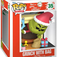 Pop Deluxe How the Grinch Stole Christmas Grinch with Bag Vinyl Figure #35