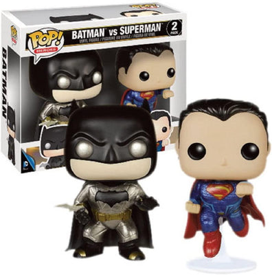 Pop DC Batman V Superman Batman vs Superman Metallic Vinyl Figure 2-Pack Toy R Us Exclusive