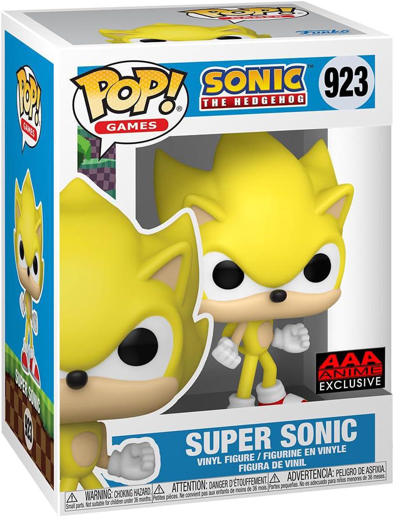 Pop Sonic the Hedgehog Super Sonic Vinyl Figure AAA Anime Exclusive #923