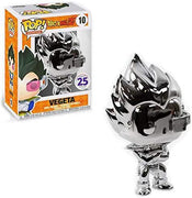 Pop Dragon Ball Z Vegeta Silver Chrome Vinyl Figure Funimation 25th Anniversary Exclusive #10