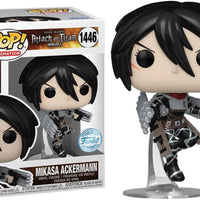 Pop Attack on Titan Mikasa Ackermann (Metallic) Vinyl Figure BBTS Exclusive #1446