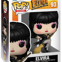 Pop Elvira Mistress of the Dark Elvira with Broom Vinyl Figure #93
