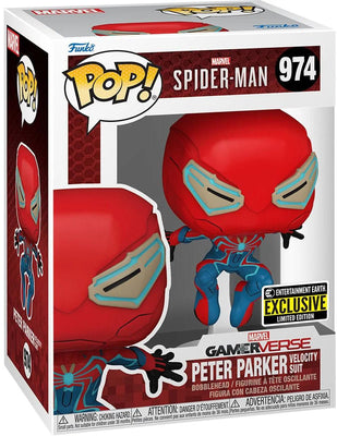 Pop Marvel Spider-Man 2 Peter Parker Velocity Suit Vinyl Figure EE Exclusive #974