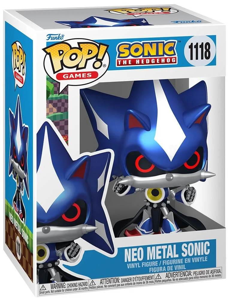 Pop Sonic the Hedgehog Neo Metal Sonic Metallic Vinyl Figure #1118