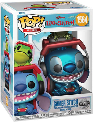 Pop Plus Lilo & Stitch Gamer Stitch (Metallic) Vinyl Figure #1564