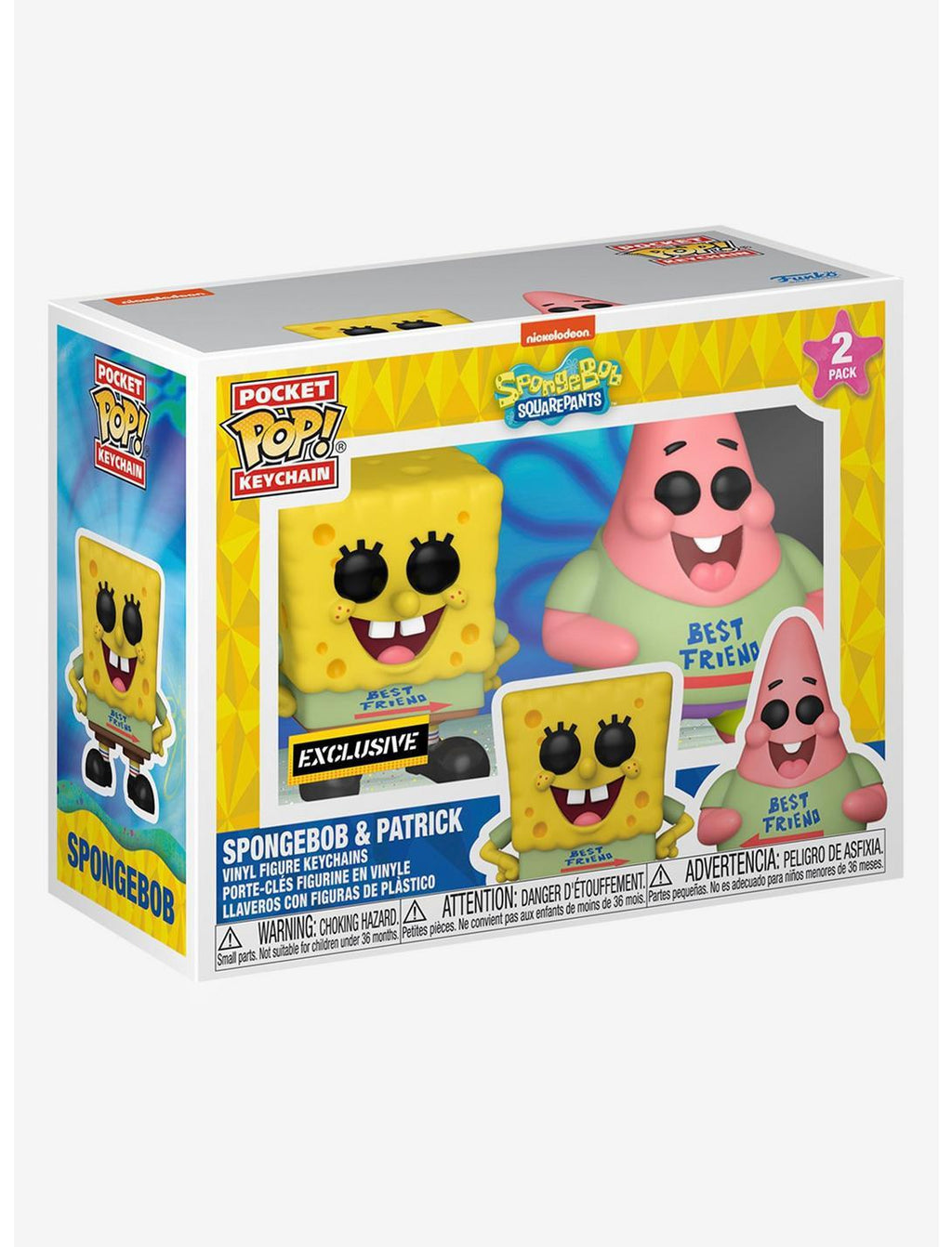 Pocket Pop SpongeBob SquarePants SpongeBob & Patrick Vinyl Key Chain