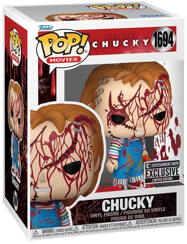 Pop Chucky Bride of Chucky Chucky Bloody Vinyl Figure EE Exclusive #1694