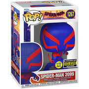 Pop Spider-Man Across the Spider Verse Spider-Man 2099 Glow in the Dark Vinyl Figure EE Exclusive