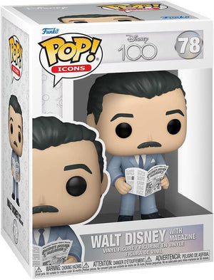 Pop Disney 100 Walt Disney with Magazine Vinyl Figure #78