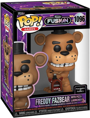 Pop Fusion Five Nights at Freddy's Freddy Fazbear with Pizza Launcher Vinyl Figure #1096