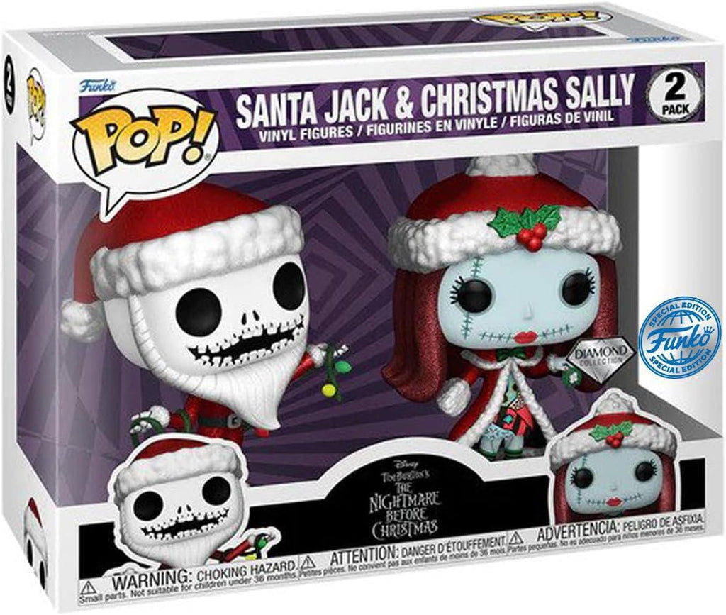 Pop NBC Santa Jack & Christmas Sally Diamond Ver. Vinyl Figure 2-Pack Shop Exclusive