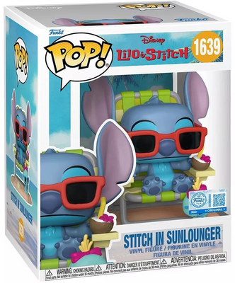 Pop Lilo & Stitch Stitch in Sunlounger Vinyl Figure #1639