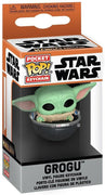 Pocket Pop Star Wars Mandalorian Grogu in Hover-Pram Vinyl Key Chain
