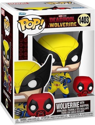 Pop Marvel Deadpool & Wolverine Wolverine with Babypool Vinyl Figure #1403