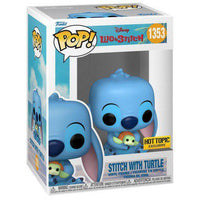 Pop Disney Lilo & Stitch Stitch with Turtle Vinyl Figure Hot Topic Exclusive #1353