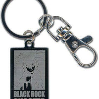 Black Rock Shooter Black Rock Metal Rectangle Key Chain