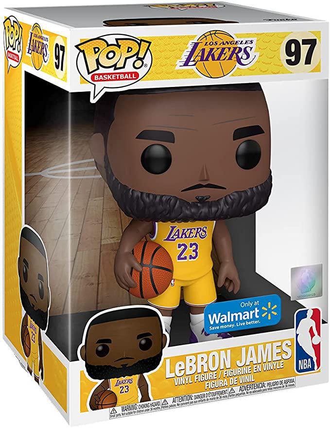 Pop NBA Lakers Yellow Home Jersey Lebron James 10" Vinyl Figure Walmart Exclusive