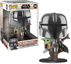 Pop Star Wars Mandalorian Chrome Mandalorian with the Child 10" Vinyl Figure #380