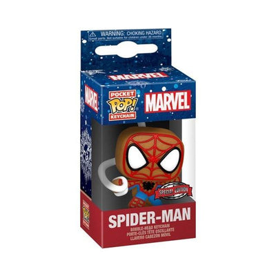 Pocket Pop Marvel Holiday Spider-Man Gingerbread Vinyl Key Chain Special Edition