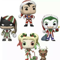 Pop DC Comics Holidays Superman, Batman, Joker and Harley Quinn Vinyl Figures 4-Pack Special Editions