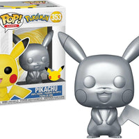 Pop Pokemon Pikachu Chrome Silver Vinyl Figure