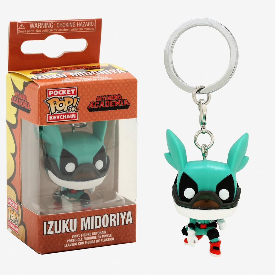 Pocket Pop My Hero Academia Deku with Helmet Vinyl Key Chain