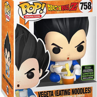 Pop Dragon Ball Z Vegeta Eating Noodles Vinyl Figure Spring Convention Exclusive #758