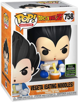 Pop Dragon Ball Z Vegeta Eating Noodles Vinyl Figure Spring Convention Exclusive